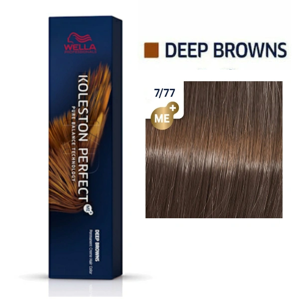 Wella Koleston Perfect Me+ Hajfesték - 7/77 - 60ml - Intenzív Barna Középszőke képe 1